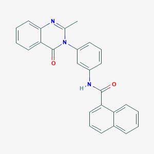 N-[3-(2-methyl-4-oxoquinazolin-3-yl)phenyl]naphthalene-1-carboxamide