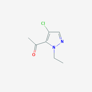 molecular formula C7H9ClN2O B2580253 1-(4-chloro-1-ethyl-1H-pyrazol-5-yl)ethanone CAS No. 1006482-81-0
