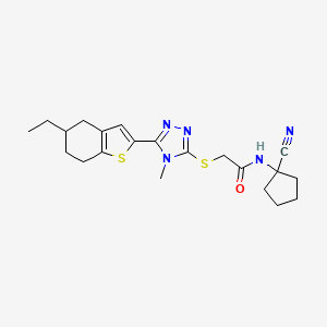 N-(1-cyanocyclopentyl)-2-[[5-(5-ethyl-4,5,6,7-tetrahydro-1-benzothiophen-2-yl)-4-methyl-1,2,4-triazol-3-yl]sulfanyl]acetamide