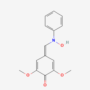 molecular formula C15H15NO4 B2580261 (Z)-N-(4-hydroxy-3,5-dimethoxybenzylidene)aniline oxide CAS No. 691376-83-7