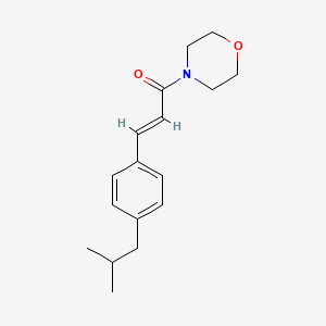 molecular formula C17H23NO2 B2580271 3-(4-Isobutylphenyl)-1-morpholino-2-propen-1-one CAS No. 329778-71-4