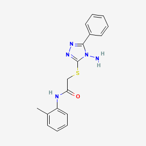 2-[(4-amino-5-phenyl-1,2,4-triazol-3-yl)sulfanyl]-N-(2-methylphenyl)acetamide