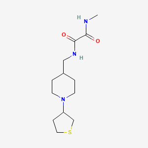 molecular formula C13H23N3O2S B2580293 N1-methyl-N2-((1-(tetrahydrothiophen-3-yl)piperidin-4-yl)methyl)oxalamide CAS No. 2034507-54-3