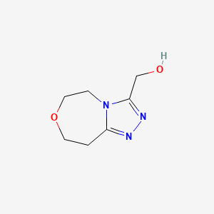molecular formula C7H11N3O2 B2580319 {5H,6H,8H,9H-[1,2,4]triazolo[4,3-d][1,4]oxazepin-3-yl}methanol CAS No. 2031269-23-3