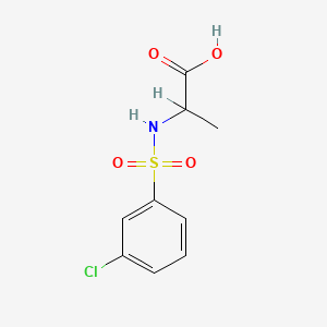 molecular formula C9H10ClNO4S B2580326 2-(3-Chlorobenzenesulfonamido)propanoic acid CAS No. 1008997-34-9