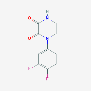 molecular formula C10H6F2N2O2 B2580328 1-(3,4-Difluorophenyl)-1,4-dihydropyrazine-2,3-dione CAS No. 892297-51-7