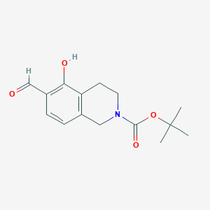 molecular formula C15H19NO4 B2580329 6-甲酰基-5-羟基-3,4-二氢异喹啉-2(1H)-羧酸叔丁酯 CAS No. 2126177-90-8