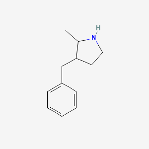molecular formula C12H17N B2580340 3-Benzyl-2-methylpyrrolidine CAS No. 1249839-91-5