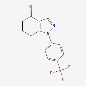 molecular formula C14H11F3N2O B2580342 1-(4-Trifluoromethylphenyl)-1,5,6,7-tetrahydro-indazol-4-one CAS No. 1203661-44-2