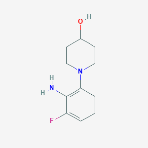 molecular formula C11H15FN2O B2580371 1-(2-Amino-3-fluorophenyl)piperidin-4-ol CAS No. 1184648-78-9
