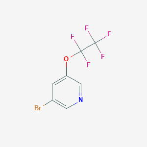 molecular formula C7H3BrF5NO B2580376 3-Bromo-5-(1,1,2,2,2-pentafluoroethoxy)pyridine CAS No. 2375269-96-6