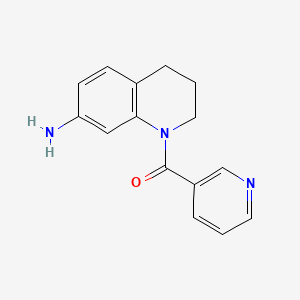 molecular formula C15H15N3O B2580382 (7-氨基-3,4-二氢喹啉-1(2H)-基)(吡啶-3-基)甲酮 CAS No. 927996-52-9