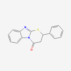 molecular formula C16H12N2OS B2580388 2-Phenyl-2,3-dihydro-[1,3]thiazino[3,2-a]benzimidazol-4-one CAS No. 326007-50-5