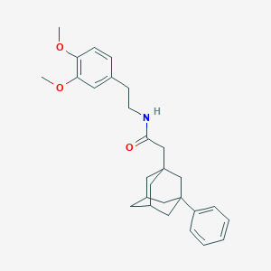 molecular formula C28H35NO3 B2580390 N-[2-(3,4-dimethoxyphenyl)ethyl]-2-(3-phenyladamantanyl)acetamide CAS No. 833432-08-9
