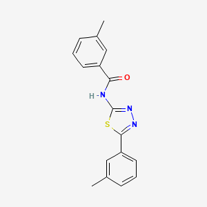 molecular formula C17H15N3OS B2580404 3-methyl-N-[5-(3-methylphenyl)-1,3,4-thiadiazol-2-yl]benzamide CAS No. 383167-51-9