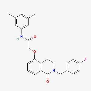 molecular formula C26H25FN2O3 B2580408 N-(3,5-dimethylphenyl)-2-((2-(4-fluorobenzyl)-1-oxo-1,2,3,4-tetrahydroisoquinolin-5-yl)oxy)acetamide CAS No. 850906-06-8