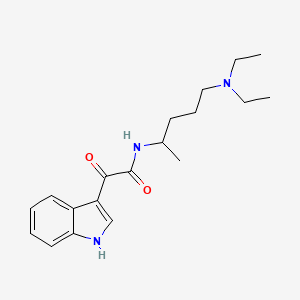 molecular formula C19H27N3O2 B2580437 N-(5-(diethylamino)pentan-2-yl)-2-(1H-indol-3-yl)-2-oxoacetamide CAS No. 852367-36-3
