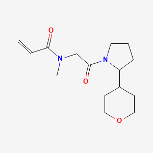 molecular formula C15H24N2O3 B2580448 N-Methyl-N-[2-[2-(oxan-4-yl)pyrrolidin-1-yl]-2-oxoethyl]prop-2-enamide CAS No. 2198299-96-4