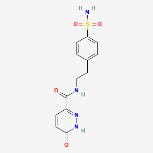 molecular formula C13H14N4O4S B2580458 6-氧代-N-(4-磺酰胺基苯乙基)-1,6-二氢哒嗪-3-酰胺 CAS No. 851687-84-8