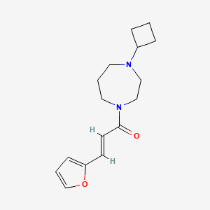 molecular formula C16H22N2O2 B2580481 (E)-1-(4-cyclobutyl-1,4-diazepan-1-yl)-3-(furan-2-yl)prop-2-en-1-one CAS No. 2321332-50-5