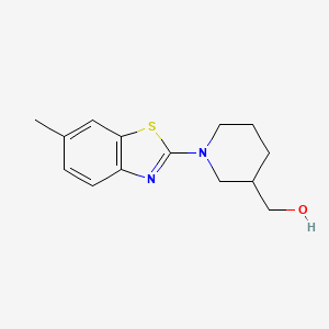 molecular formula C14H18N2OS B2580487 [1-(6-Methyl-1,3-benzothiazol-2-yl)piperidin-3-yl]methanol CAS No. 2415622-83-0