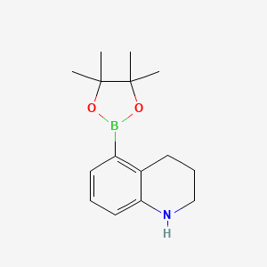 molecular formula C15H22BNO2 B2580500 5-(4,4,5,5-四甲基-1,3,2-二氧杂硼环-2-基)-1,2,3,4-四氢喹啉 CAS No. 2058157-09-6