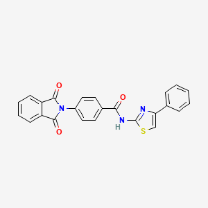 molecular formula C24H15N3O3S B2580510 4-(1,3-dioxoisoindolin-2-yl)-N-(4-phenylthiazol-2-yl)benzamide CAS No. 378208-05-0