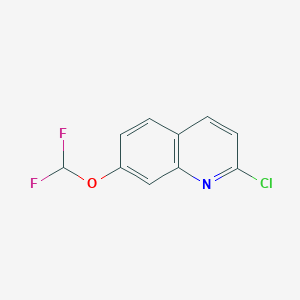 molecular formula C10H6ClF2NO B2580520 2-氯-7-(二氟甲氧基)喹啉 CAS No. 2260930-81-0