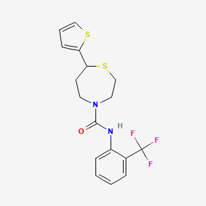 molecular formula C17H17F3N2OS2 B2580522 7-(噻吩-2-基)-N-(2-(三氟甲基)苯基)-1,4-噻氮杂环-4-甲酰胺 CAS No. 1704560-30-4