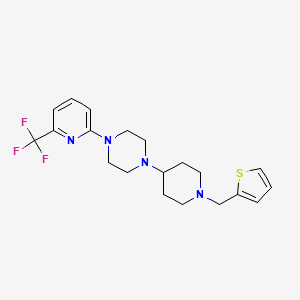 molecular formula C20H25F3N4S B2580540 1-(1-(Thiophen-2-ylmethyl)piperidin-4-yl)-4-(6-(trifluoromethyl)pyridin-2-yl)piperazine CAS No. 2034235-31-7