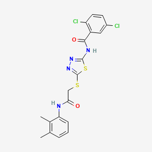 molecular formula C19H16Cl2N4O2S2 B2580542 2,5-dichloro-N-[5-[2-(2,3-dimethylanilino)-2-oxoethyl]sulfanyl-1,3,4-thiadiazol-2-yl]benzamide CAS No. 392294-59-6