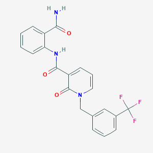 N-(2-carbamoylphenyl)-2-oxo-1-(3-(trifluoromethyl)benzyl)-1,2-dihydropyridine-3-carboxamide