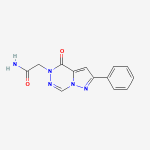 molecular formula C13H11N5O2 B2580561 2-(4-oxo-2-phenylpyrazolo[1,5-d][1,2,4]triazin-5(4H)-yl)acetamide CAS No. 1087790-54-2
