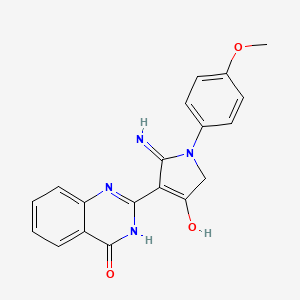 molecular formula C19H16N4O3 B2580564 2-[2-氨基-1-(4-甲氧基苯基)-4-氧代-4,5-二氢-1H-吡咯-3-基]喹唑啉-4(3H)-酮 CAS No. 292058-33-4