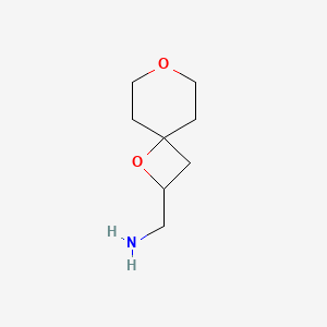 molecular formula C8H15NO2 B2580578 1,7-二氧杂螺[3.5]壬烷-2-基甲胺 CAS No. 2383182-56-5