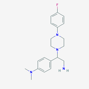 molecular formula C20H27FN4 B2580582 4-(2-amino-1-(4-(4-fluorophenyl)piperazin-1-yl)ethyl)-N,N-dimethylaniline CAS No. 927976-88-3