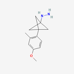 [3-(4-Methoxy-2-methylphenyl)-1-bicyclo[1.1.1]pentanyl]hydrazine