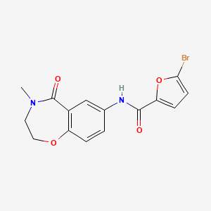 5-bromo-N-(4-methyl-5-oxo-2,3,4,5-tetrahydrobenzo[f][1,4]oxazepin-7-yl)furan-2-carboxamide
