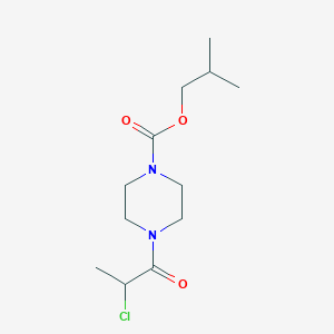 molecular formula C12H21ClN2O3 B2580590 2-Methylpropyl 4-(2-chloropropanoyl)piperazine-1-carboxylate CAS No. 2411260-68-7
