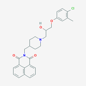 molecular formula C28H29ClN2O4 B2580592 2-[[1-[3-(4-氯-3-甲基苯氧基)-2-羟基丙基]哌啶-4-基]甲基]苯并[de]异喹啉-1,3-二酮 CAS No. 503430-19-1