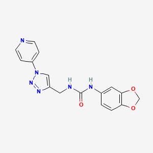 1-(benzo[d][1,3]dioxol-5-yl)-3-((1-(pyridin-4-yl)-1H-1,2,3-triazol-4-yl)methyl)urea