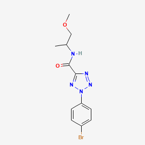 2-(4-bromophenyl)-N-(1-methoxypropan-2-yl)-2H-tetrazole-5-carboxamide