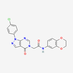 2-(1-(4-chlorophenyl)-4-oxo-1H-pyrazolo[3,4-d]pyrimidin-5(4H)-yl)-N-(2,3-dihydrobenzo[b][1,4]dioxin-6-yl)acetamide