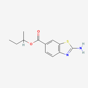 molecular formula C12H14N2O2S B2580630 Butan-2-yl 2-amino-1,3-benzothiazole-6-carboxylate CAS No. 1176774-49-4