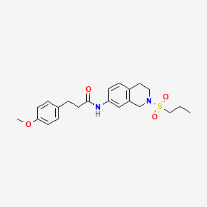 molecular formula C22H28N2O4S B2580636 3-(4-methoxyphenyl)-N-(2-(propylsulfonyl)-1,2,3,4-tetrahydroisoquinolin-7-yl)propanamide CAS No. 954707-72-3