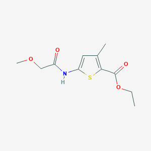molecular formula C11H15NO4S B2580654 Ethyl 5-(2-methoxyacetamido)-3-methylthiophene-2-carboxylate CAS No. 1291703-02-0