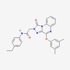 molecular formula C27H25N5O3 B2580658 2-(4-(3,5-dimethylphenoxy)-1-oxo-[1,2,4]triazolo[4,3-a]quinoxalin-2(1H)-yl)-N-(4-ethylphenyl)acetamide CAS No. 1189981-14-3