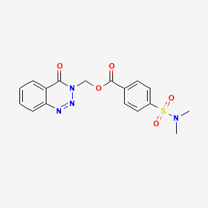molecular formula C17H16N4O5S B2580665 4-(二甲基氨磺酰基)苯甲酸(4-氧代-1,2,3-苯并三嗪-3-基)甲酯 CAS No. 453515-92-9