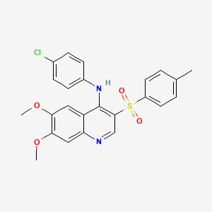 molecular formula C24H21ClN2O4S B2580667 N-(4-氯苯基)-6,7-二甲氧基-3-甲苯磺酰基喹啉-4-胺 CAS No. 902914-53-8