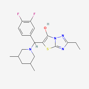 molecular formula C20H24F2N4OS B2580671 5-((3,4-Difluorophenyl)(3,5-dimethylpiperidin-1-yl)methyl)-2-ethylthiazolo[3,2-b][1,2,4]triazol-6-ol CAS No. 1008385-35-0